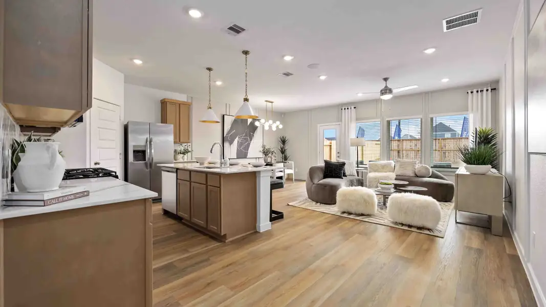 Furnished interior view inside a new home in Grand West, Houston (Image 3).