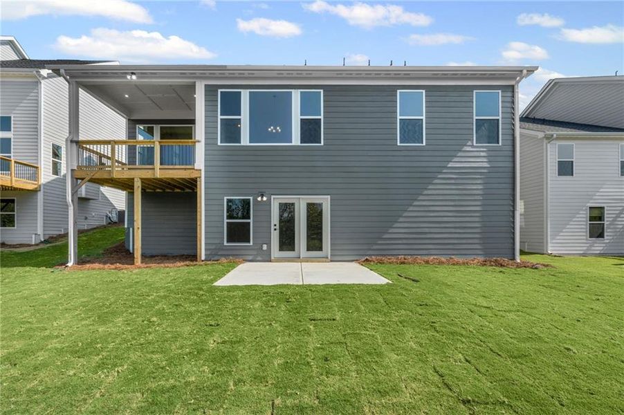 Front exterior of a new home in Twin Lakes, Hoschton, GA, highlighting curb appeal (Image 2).