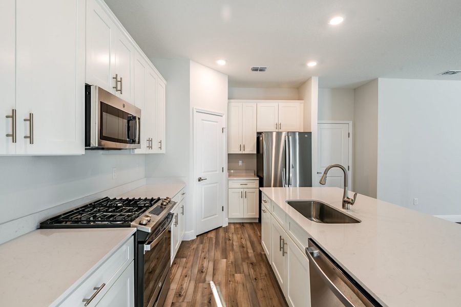 Representative furnished interior of a home built from the Amelia by Casa Fresca Homes in Mirada, San Antonio (Image 7).