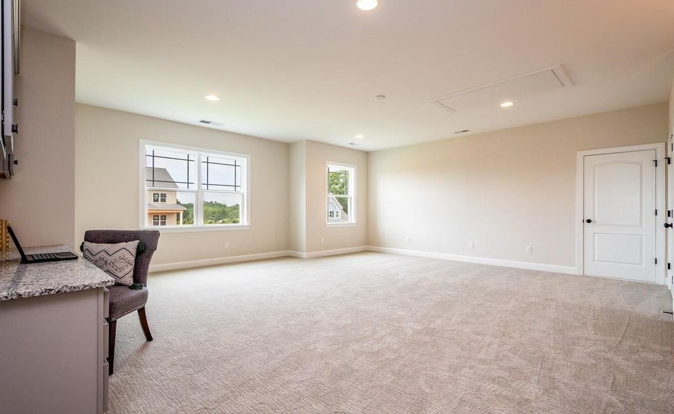 Representative unfurnished interior of a home built from the Berkeley by Greybrook Homes in Harbor Watch, Statesville (Image 28).