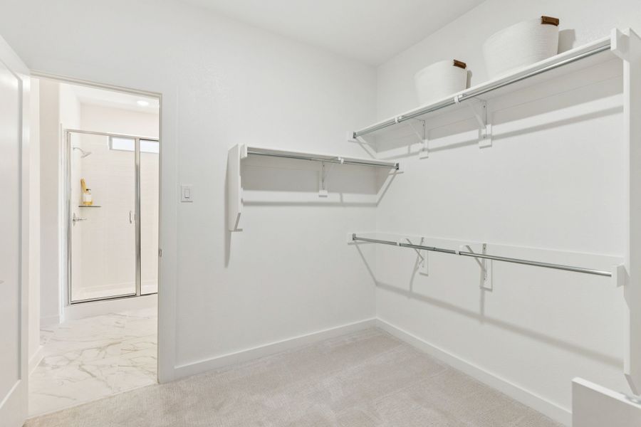 Primary Closet in the Winters home plan by Trophy Signature Homes