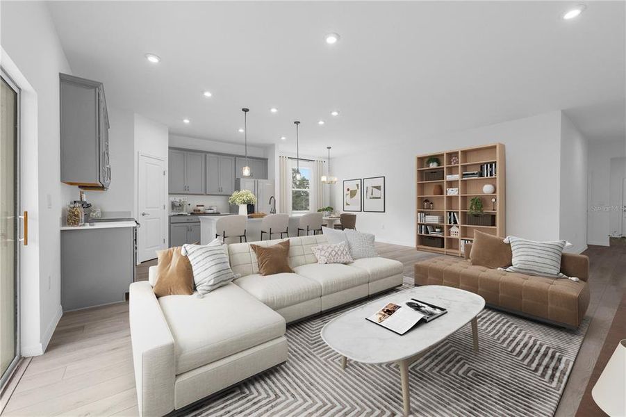 Furnished interior view inside a new home in Groves at Whitemarsh, Leesburg (Image 10).