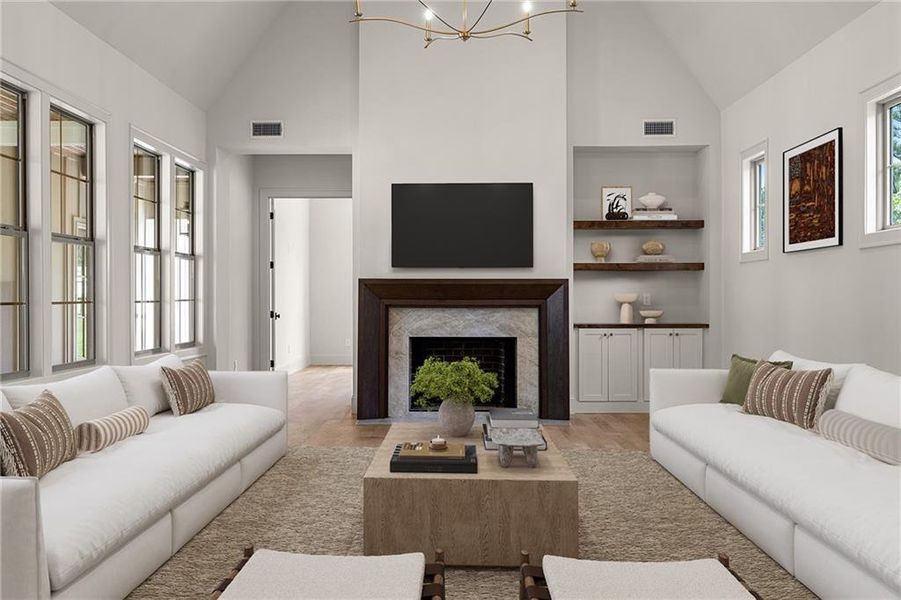 Furnished interior view inside a new home in , Newnan (Image 9).