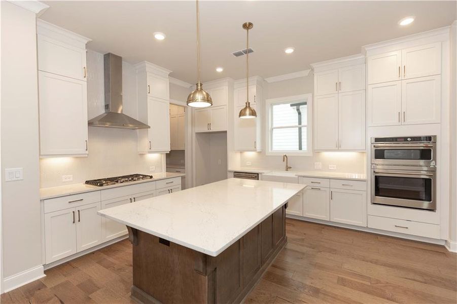 Furnished interior view inside a new home in Evanshire Single Family, Duluth (Image 6).