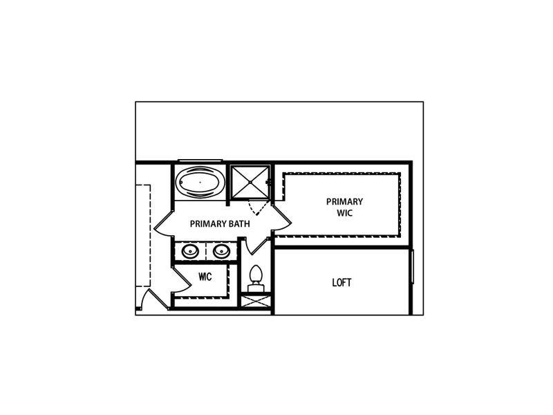 2D floor plan layout for the The Landon II by My Home Communities in Robins Estates, Warner Robins, GA (Image 7).