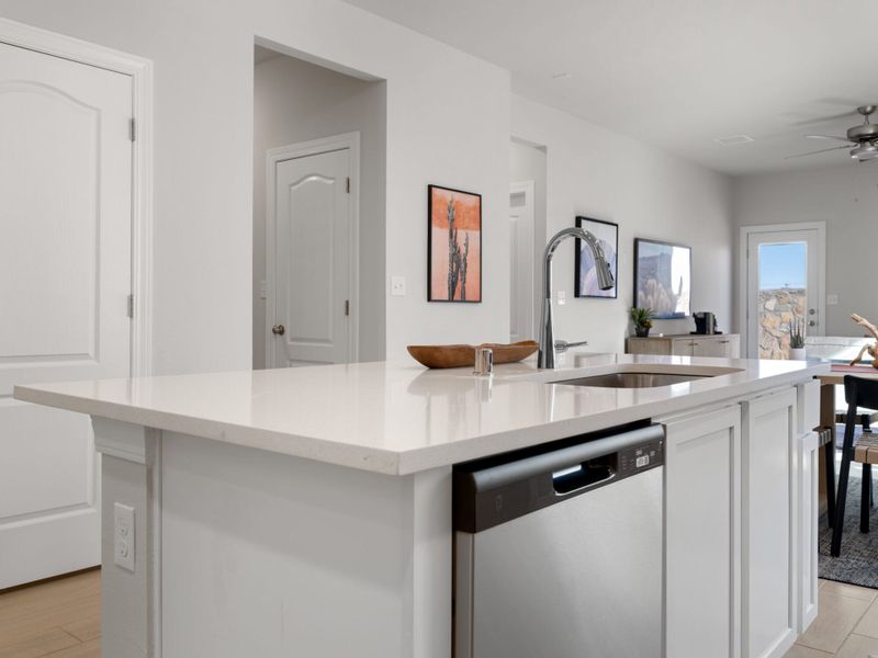 Furnished interior view inside a new home in Paseos Del Este, Horizon City (Image 10).