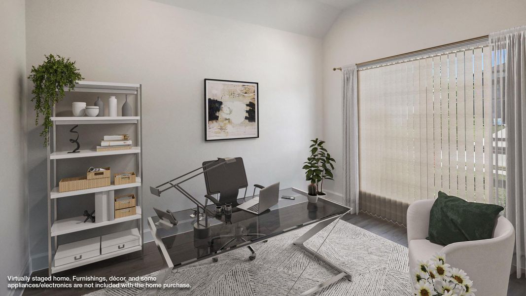 Furnished interior view inside a new home in 6 Creeks, Kyle (Image 12).