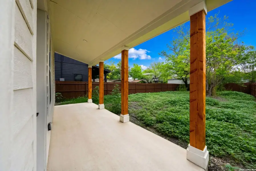 Exterior details and patio area of a home in , San Antonio (Image 26).