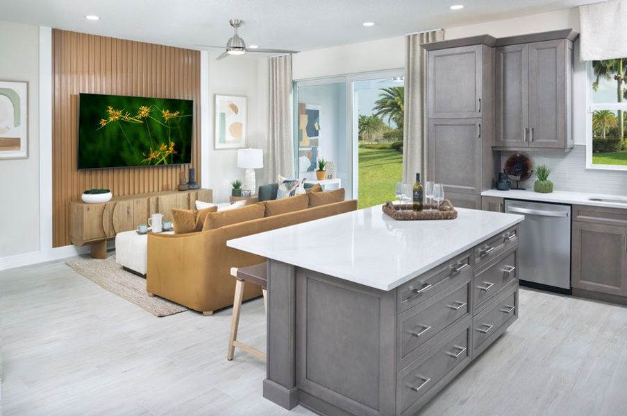 Representative furnished interior of a home built from the Coral by Minto Communities in Westlake, Loxahatchee (Image 6).