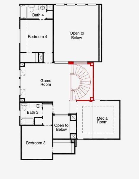 2D floor plan layout of this home in Jubilee, Hockley, TX (Image 3).