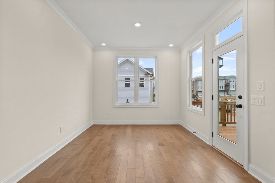 Representative unfurnished interior of a home built from the The Grayson II by The Providence Group in Townes 333, Peachtree Corners (Image 24).