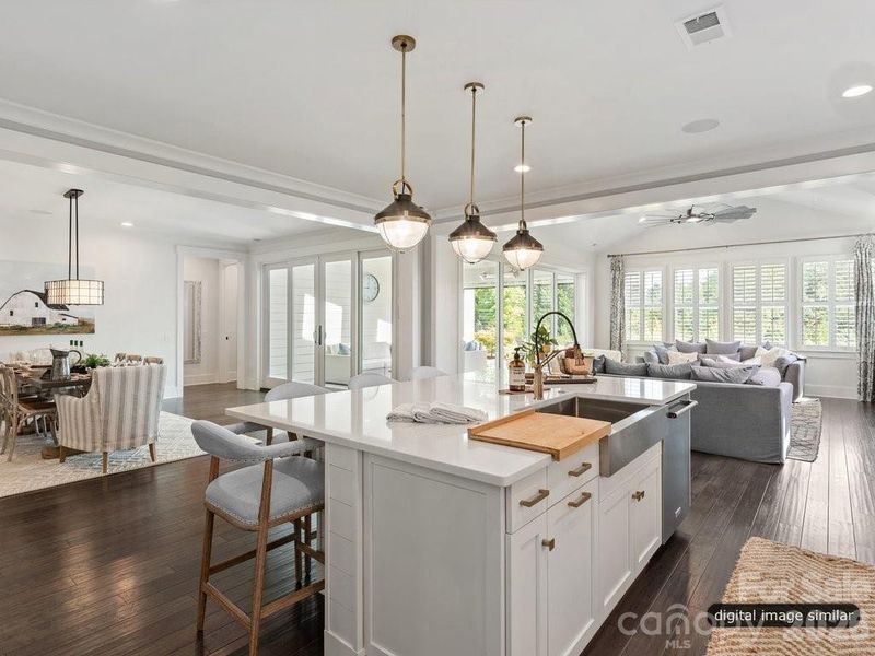 Furnished interior view inside a new home in , Huntersville (Image 16).