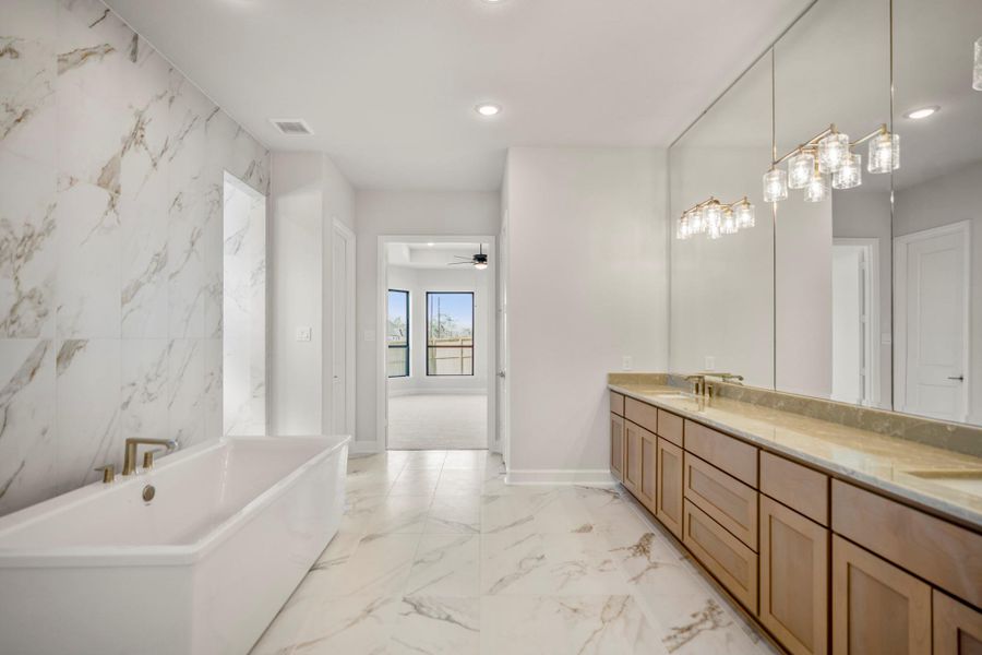 Furnished interior view inside a new home in Sienna 70' Lots, Missouri City (Image 29). Furnished interior view inside a new home in Sienna 70' Lots, Missouri City (Image 29).