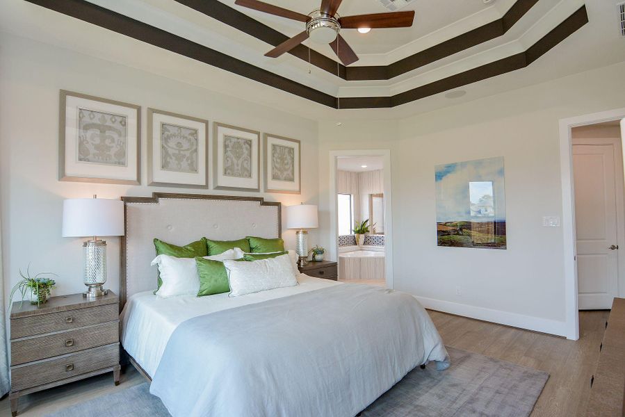 Furnished interior view inside a new home in Bridgeland, Cypress (Image 18).