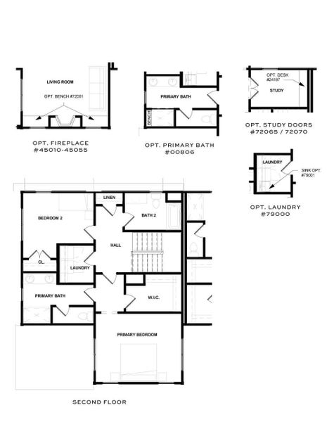 2D floor plan layout for the The Petit Syrah by New Leaf Builders in Hayes Park, Johns Island, SC (Image 5).