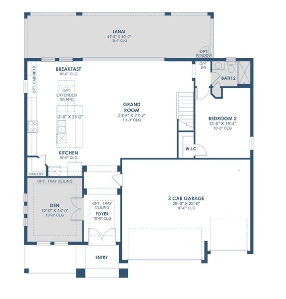 2D floor plan layout of this home in Hawkstone, Lithia, FL (Image 5).