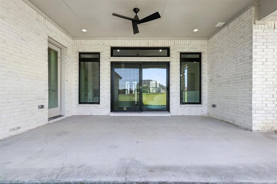 View of patio with a ceiling fan View of patio with a ceiling fan