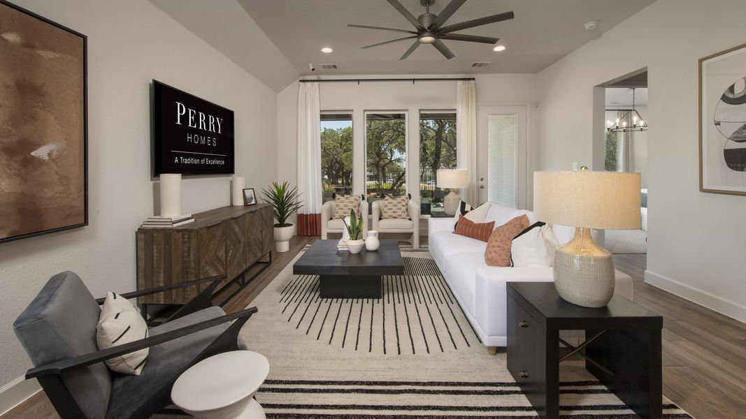 Furnished interior view inside a new home in Briggs Ranch, San Antonio (Image 69).
