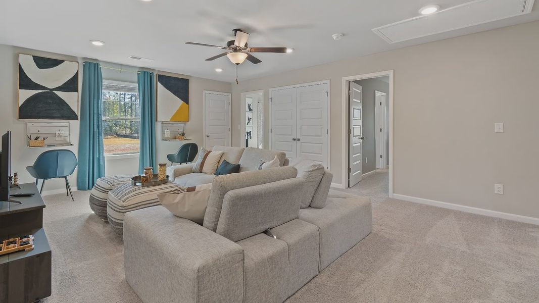 Representative furnished interior of a home built from the McKinley II - SL by DRB Homes in Brighton, Locust Grove (Image 28).