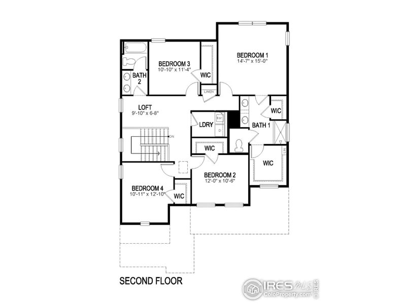 2D floor plan layout of this home in Vantage, Berthoud, CO (Image 1). 2D floor plan layout of this home in Vantage, Berthoud, CO (Image 1).