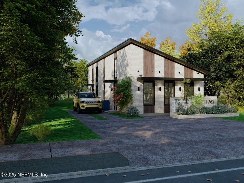 Front exterior of a new home in , Jacksonville, FL, highlighting curb appeal (Image 29).