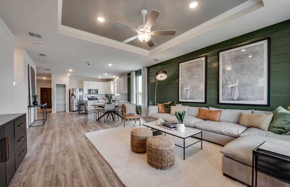 Representative furnished interior of a home built from the Eastgate by Centex in Cottonwood Creek, Howe (Image 8).
