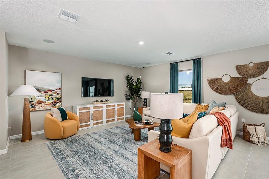 Furnished interior view inside a new home in Waterstone, Groveland (Image 28). Furnished interior view inside a new home in Waterstone, Groveland (Image 28).