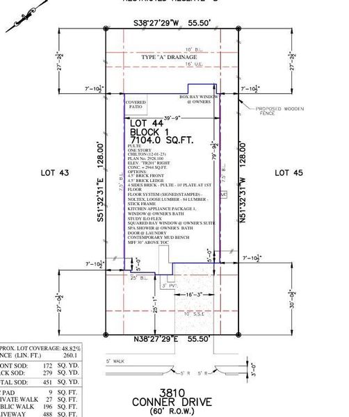 Plot plan Plot plan