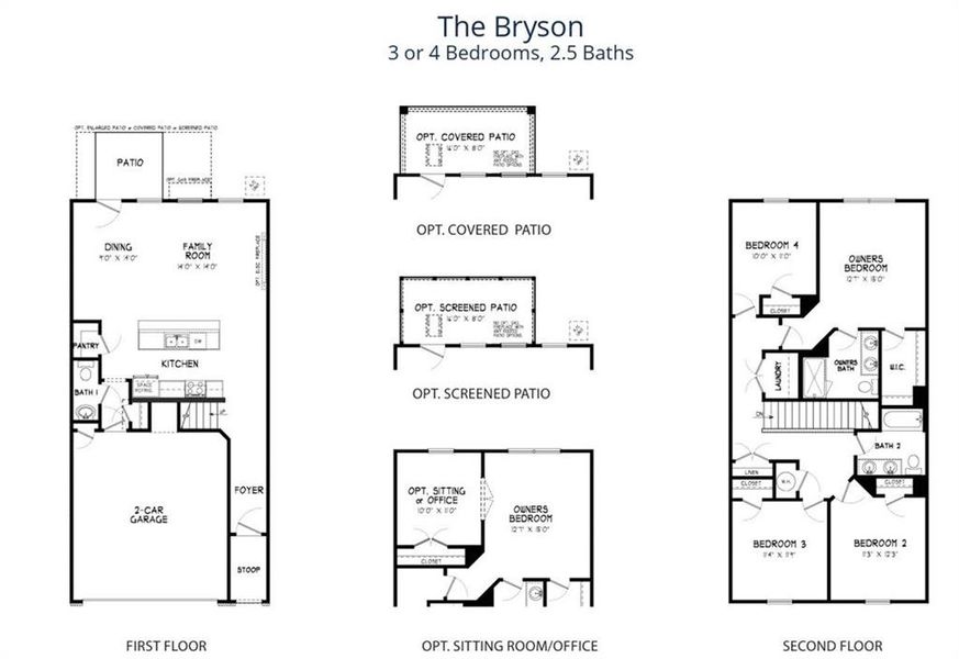 2D floor plan layout of this home in Wilkins Walk, Mableton, GA (Image 3).