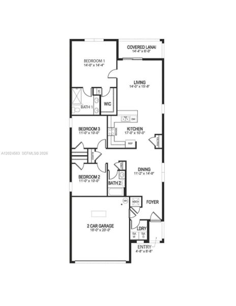 2D floor plan layout of this home in Kindred, Kissimmee, FL (Image 4). 2D floor plan layout of this home in Kindred, Kissimmee, FL (Image 4).
