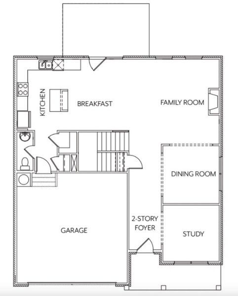 2D floor plan layout of this home in Hellen Valley, Braselton, GA (Image 3).