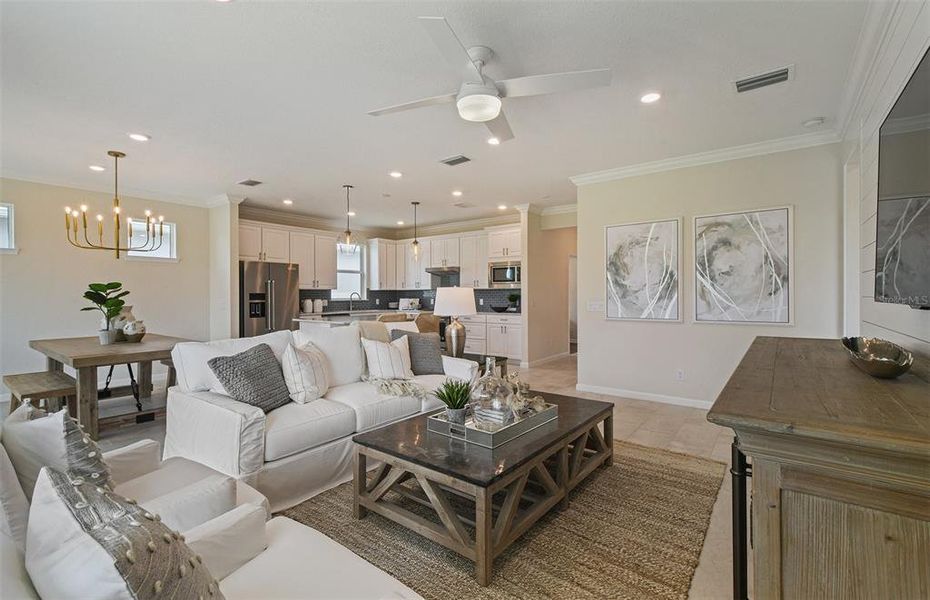Furnished interior view inside a new home in Tohoqua Reserve, Kissimmee (Image 7).