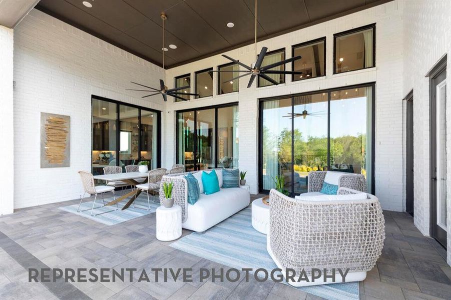 Exterior details and patio area of a home in Mosaic, Celina (Image 2).