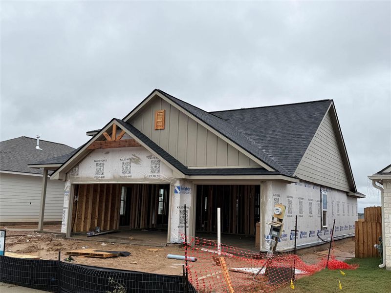 In-progress construction of a new home in , College Station, TX (Image 2).