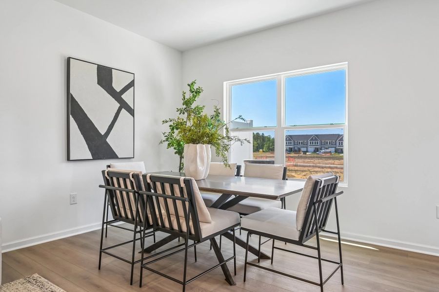 Furnished interior view inside a new home in Towns at Crescent Mills, Wilson's Mills (Image 10).