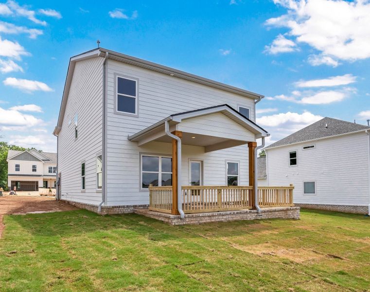 Exterior details and patio area of a home in The Oaks, Clarksville (Image 17).