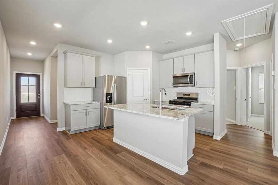 Furnished interior view inside a new home in Trails of Lavon - Spring Series, Lavon (Image 8).