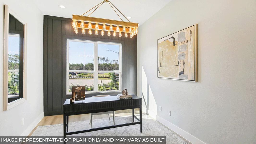 Representative furnished interior of a home built from the Sonoma by D.R. Horton in Riverside Estates, Mont Belvieu (Image 13).