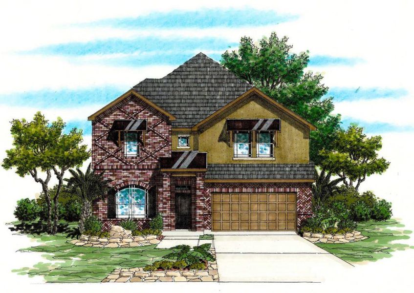 Representative rendering of the exterior for the 3204 by Texas Homes (Image 6).