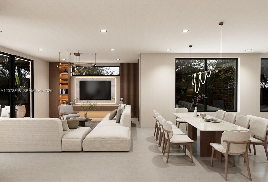 Living/Dining Room - Main Social Area Living/Dining Room - Main Social Area