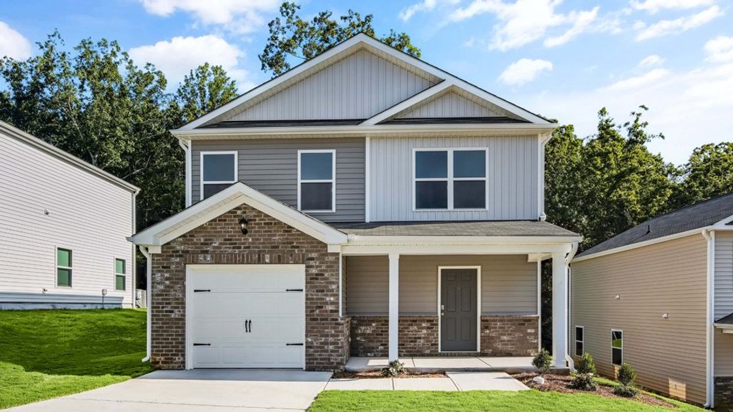 Representative exterior photo of a completed home built from the PENWELL by D.R. Horton in Barwell Park, Raleigh, NC (Image 25).