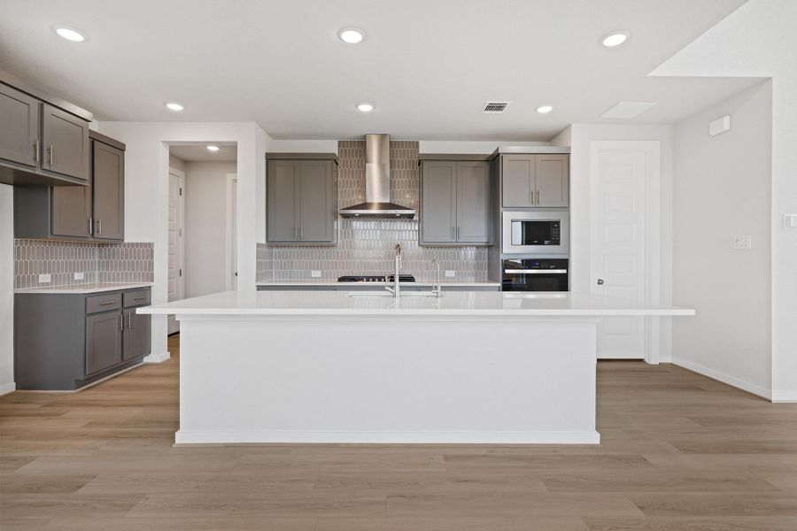 Furnished interior view inside a new home in Santa Rita Ranch, Liberty Hill (Image 8). Furnished interior view inside a new home in Santa Rita Ranch, Liberty Hill (Image 8).