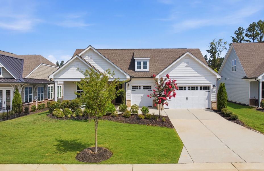 Representative exterior photo of a completed home built from the Renown by Del Webb in Del Webb at Chatham Park, Pittsboro, NC (Image 2). Representative exterior photo of a completed home built from the Renown by Del Webb in Del Webb at Chatham Park, Pittsboro, NC (Image 2).