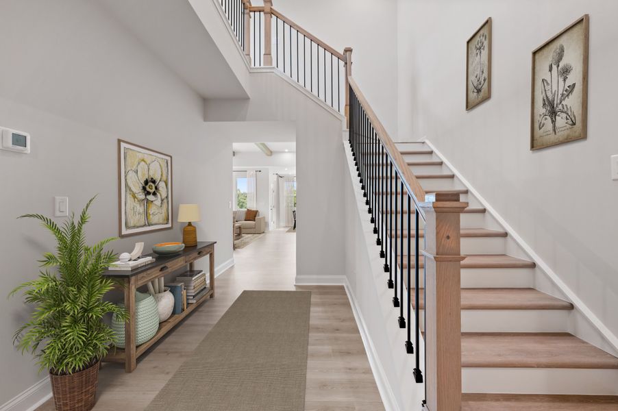 Representative furnished interior of a home built from the Brookwood by Beazer Homes in Cambridge at Steels Bridge, Canton (Image 5).