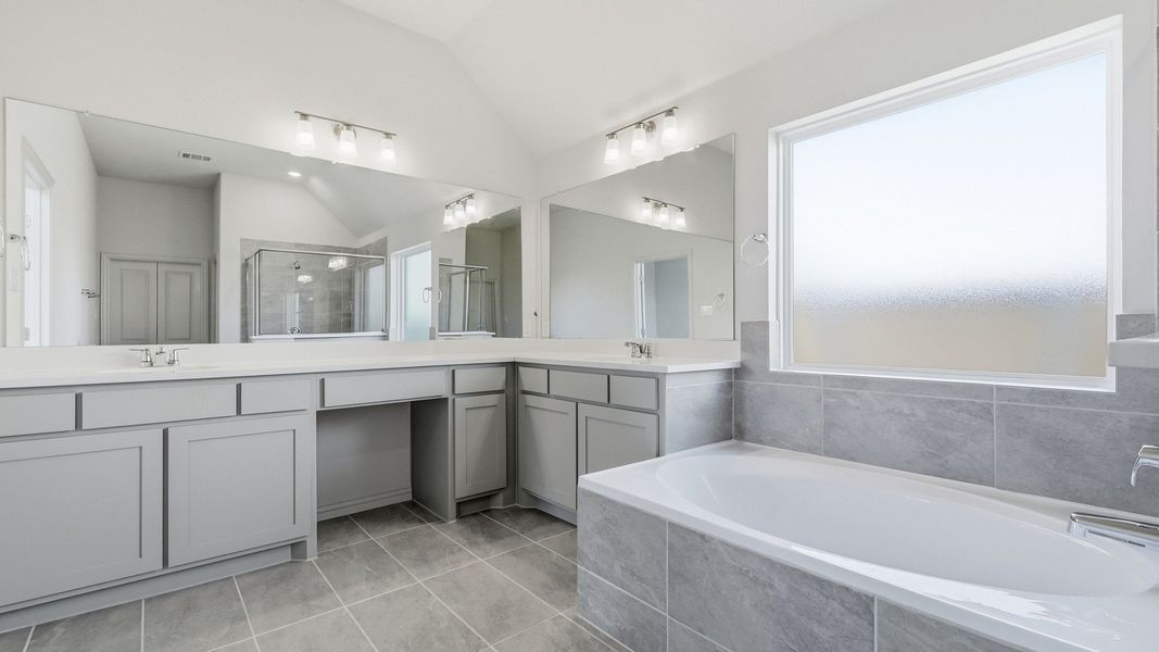 Furnished interior view inside a new home in Green Meadows Premier, Celina (Image 32).