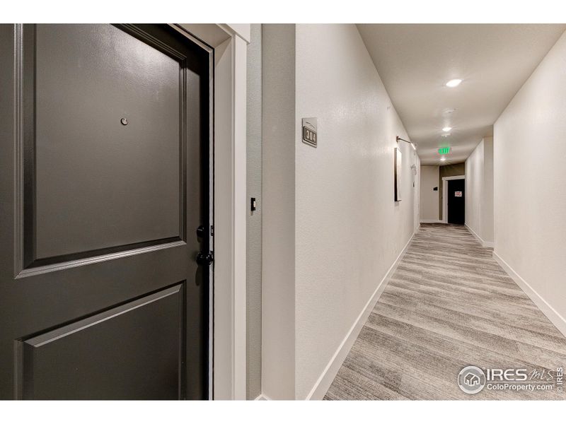 Secure entry hallway to your new home.