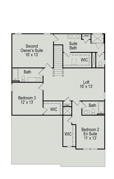 2D floor plan layout of this home in Enclave at Willis, Willis, TX (Image 2). 2D floor plan layout of this home in Enclave at Willis, Willis, TX (Image 2).