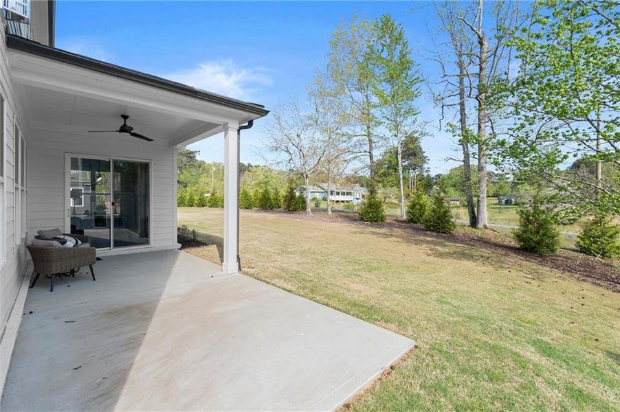 Exterior details and patio area of a home in Hillgrove Preserve, Powder Springs (Image 3).