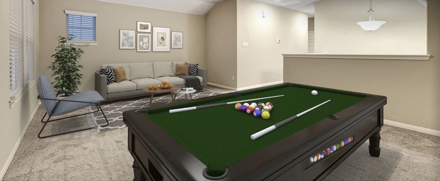 Game Room from a Spec home in Houston community.