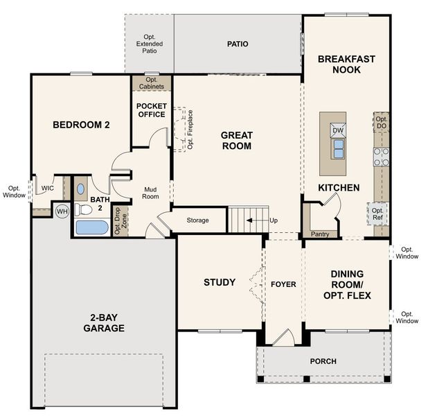 2D floor plan layout for the Sapling by Century Communities in Parkview Estates, South Fulton, GA (Image 4). 2D floor plan layout for the Sapling by Century Communities in Parkview Estates, South Fulton, GA (Image 4).
